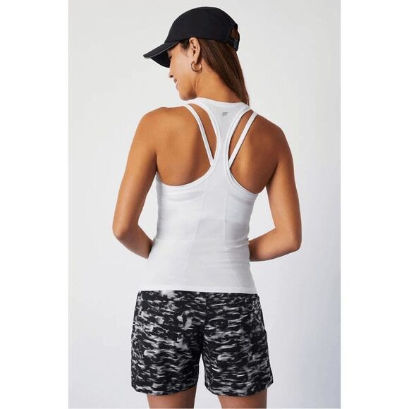 New Fabletics FEATHER TECH + RACERBACK TANK in Classic White - Picture 1 of 6